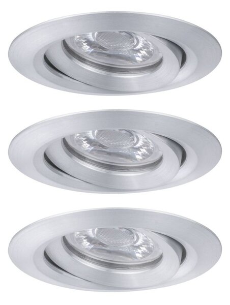 P 92975 LED vestavné svítidlo Nova mini Plus EasyDim výklopné 3x4,2W 2.700K hliník 230V - PAULMANN