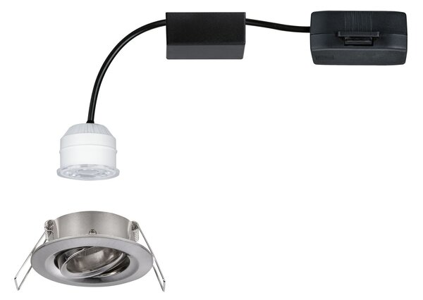 P 92972 LED vestavné svítidlo Nova mini Plus EasyDim výklopné 1x4,2W 2.700K kov kartáčovaný 230V - PAULMANN
