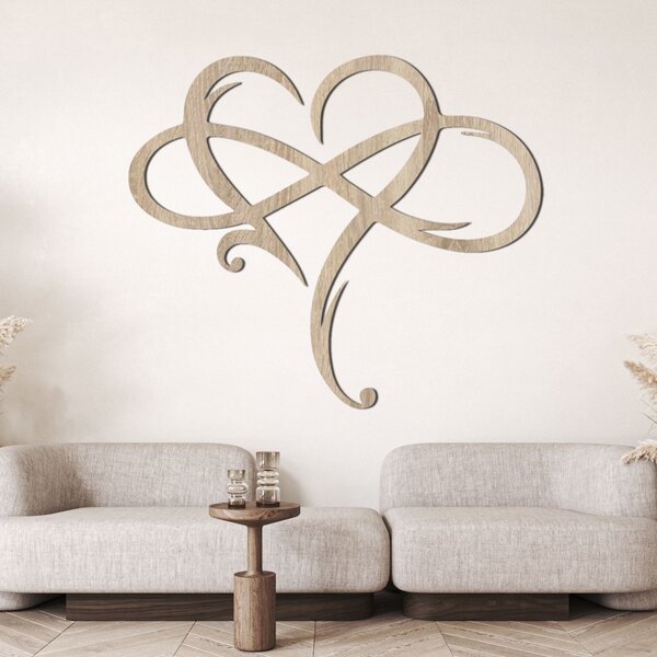 Dřevěný obraz na zeď motivem srdce | LOVE: HDF - Javor 30 x 26 cm 4424-87466 HDF0389