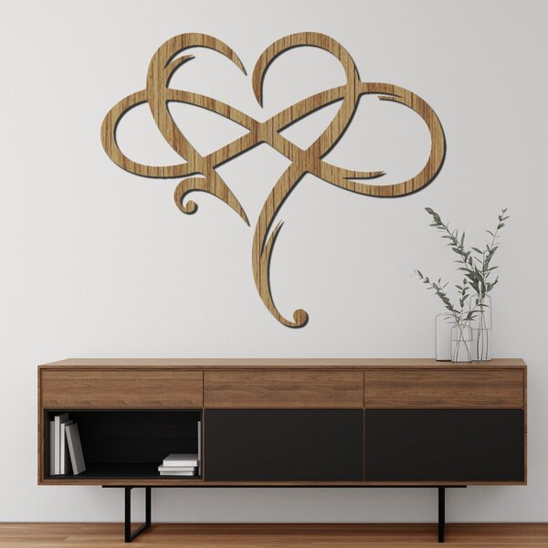 Dřevěný obraz na zeď motivem srdce | LOVE: HDF - Javor 30 x 26 cm 4424-87466 HDF0389