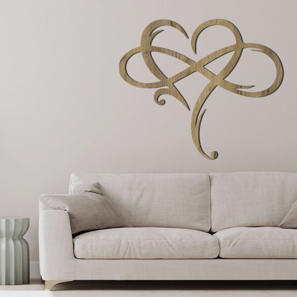 Dřevěný obraz na zeď motivem srdce | LOVE: HDF - Javor 30 x 26 cm 4424-87466 HDF0389