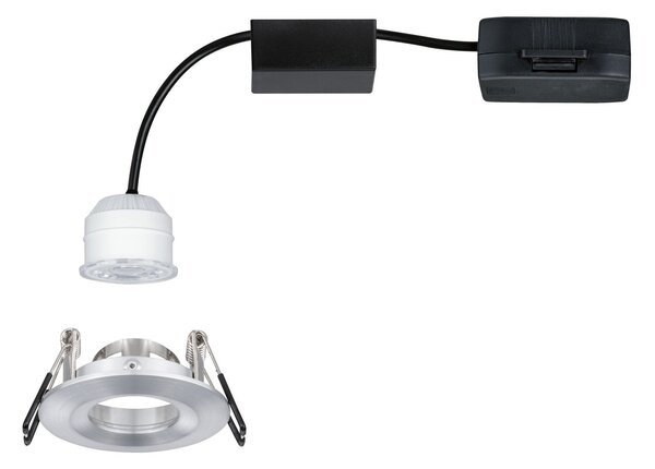 P 94304 LED vestavné svítidlo Nova mini nevýklopné IP44 1x4W 2.700K hliník broušený 230V - PAULMANN