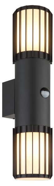 Globo 32160-2S -Venkovní nás svítidlo se senzorem MERVIN 2xE27/15W/230V IP54