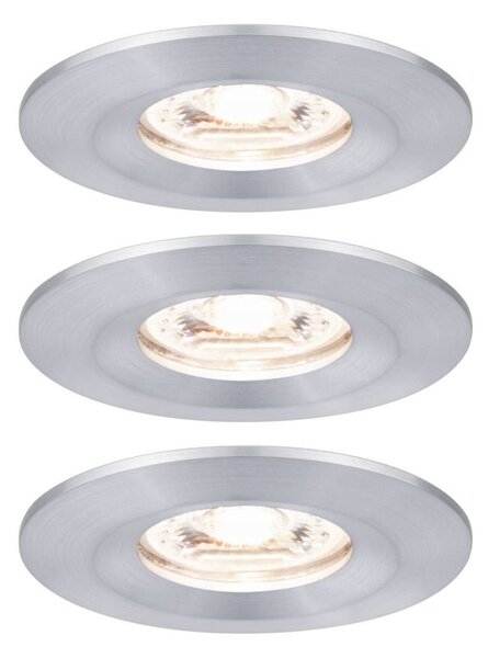 P 94305 LED vestavné svítidlo Nova mini nevýklopné IP44 3x4W 2.700K hliník broušený 230V - PAULMANN