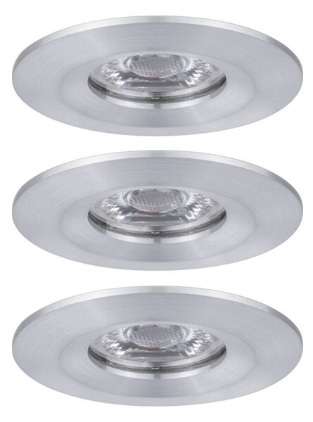 P 94305 LED vestavné svítidlo Nova mini nevýklopné IP44 3x4W 2.700K hliník broušený 230V - PAULMANN