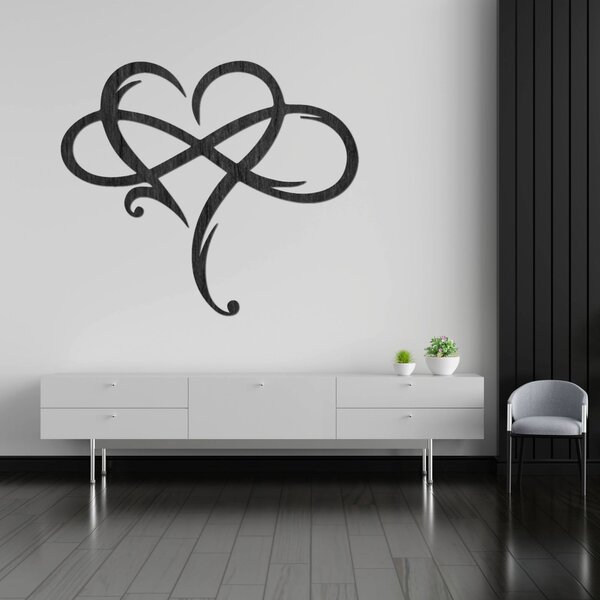 Dřevěný obraz na zeď motivem srdce | LOVE: HDF - Javor 30 x 26 cm 4424-87466 HDF0389