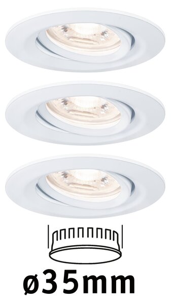 P 94293 LED vestavné svítidlo Nova mini výklopné 3x4W 2.700K bílá mat 230V - PAULMANN