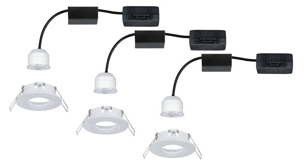 P 94299 LED vestavné svítidlo Nova mini nevýklopné IP44 3x4W 2.700K bílá mat 230V - PAULMANN