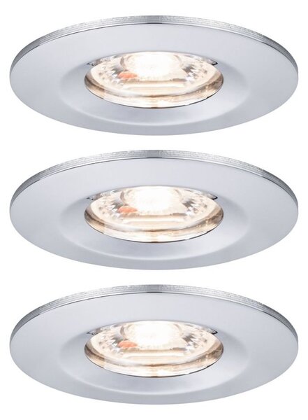 P 94303 LED vestavné svítidlo Nova mini nevýklopné IP44 3x4W 2.700K chrom 230V - PAULMANN