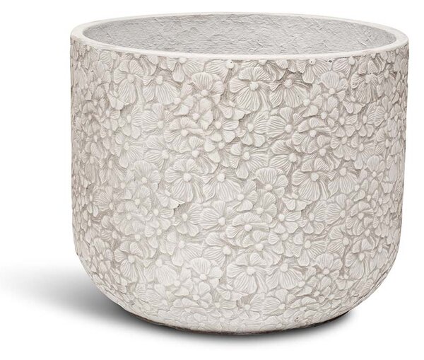 Petal květináč, Ø 37/44/55 cm, výška 30/36/43,5 cm, šedý, antracitový, krémový Barva květináče: Krémová, Rozměry: Průměr 37 cm, Výška 30 cm
