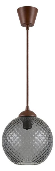 Brilagi - LED Lustr na lanku R GLASS 1xE27/60W/230V pr. 18 cm hnědá/kouř šedá