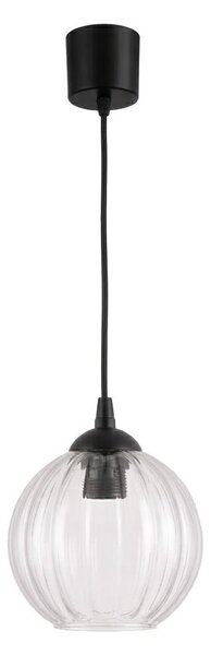Brilagi - LED Lustr na lanku RETRO GLASS 1xE27/60W/230V pr. 18 cm černá/čirá