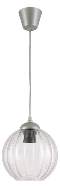 Brilagi - LED Lustr na lanku RETRO GLASS 1xE27/60W/230V pr. 18 cm stříbrná/čirá