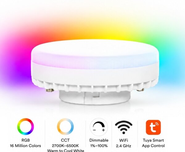 Brilagi - LED RGB Stm. nástěnná lampa MONO 1xGX53/14W/230V Wi-Fi Tuya béžová
