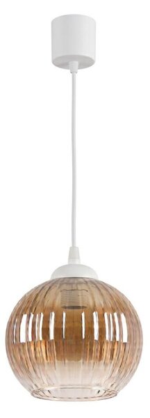 Brilagi - LED Lustr na lanku R GLASS 1xE27/60W/230V pr. 18 cm bílá/kouř hnědá
