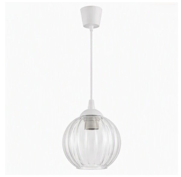 Brilagi - LED Lustr na lanku RETRO GLASS 1xE27/60W/230V pr. 18 cm bílá/čirá