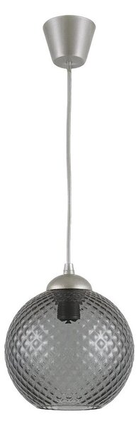 Brilagi - LED Lustr na lanku R GLASS 1xE27/60W/230V pr. 18 cm stříbrná/kouř šedá