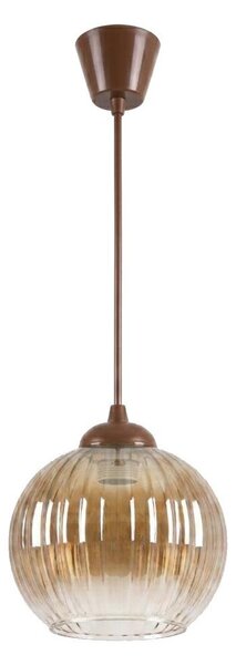 Brilagi - LED Lustr na lanku R GLASS 1xE27/60W/230V pr. 18 cm hnědá/kouř hnědá