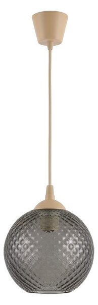 Brilagi - LED Lustr na lanku R GLASS 1xE27/60W/230V pr. 18 cm béžová/kouř šedá