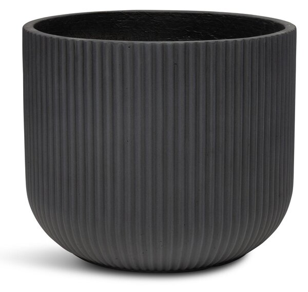 Linea květináč, Ø 37/44/55 cm, výška 30/36/43,5 cm, šedý, antracitový, krémový Barva květináče: Antracitová, Rozměry: Průměr 44 cm, Výška 36 cm
