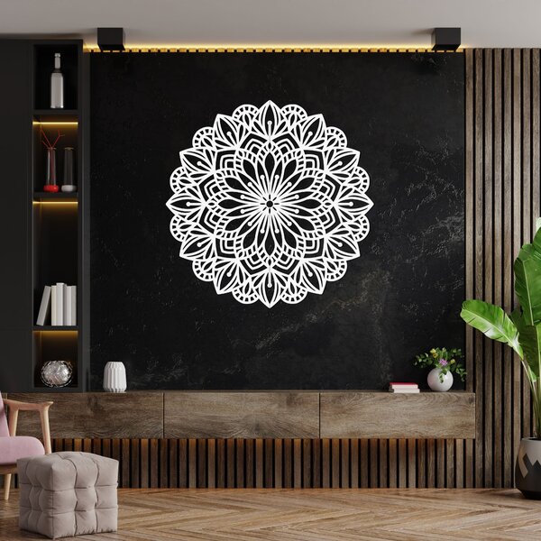 Dřevěná dekorace na stěnu mandala | PETALUM: HDF - Javor 20 cm 4430-88371 HDF0252
