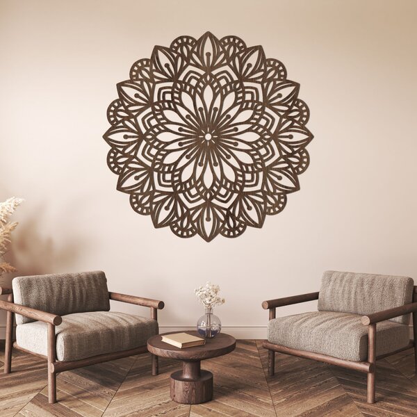 Dřevěná dekorace na stěnu mandala | PETALUM: HDF - Javor 20 cm 4430-88371 HDF0252