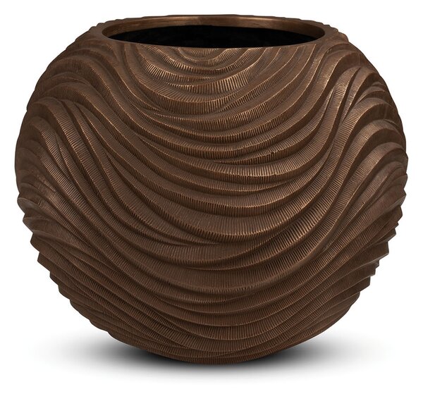 Curved River květináč Globe, Ø 50/70 cm, výška 40/56 cm Barva květináče: Bronz, Rozměry: Průměr 50 cm, Výška 40 cm