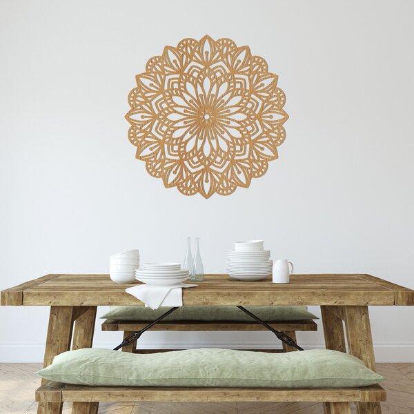 Dřevěná dekorace na stěnu mandala | PETALUM: HDF - Javor 20 cm 4430-88371 HDF0252