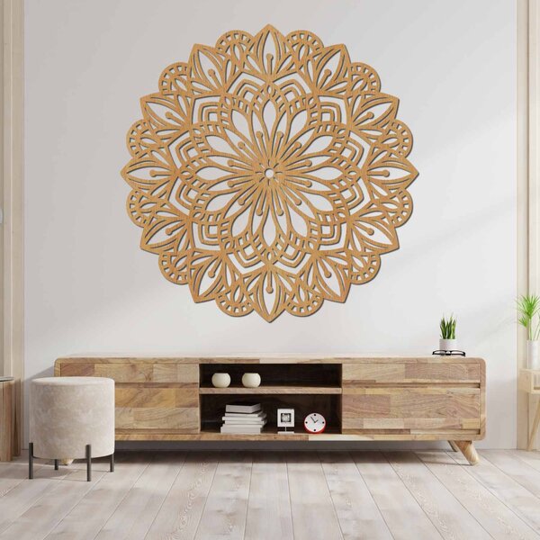 Dřevěná dekorace na stěnu mandala | PETALUM: HDF - Javor 20 cm 4430-88371 HDF0252