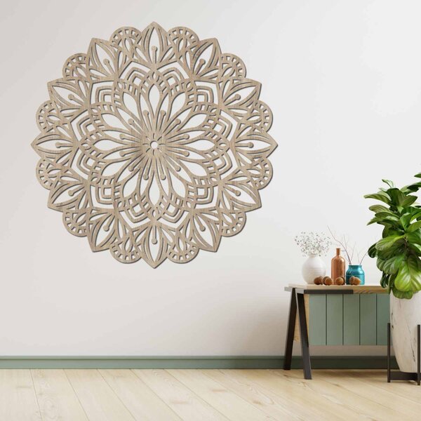 Dřevěná dekorace na stěnu mandala | PETALUM: HDF - Javor 20 cm 4430-88371 HDF0252