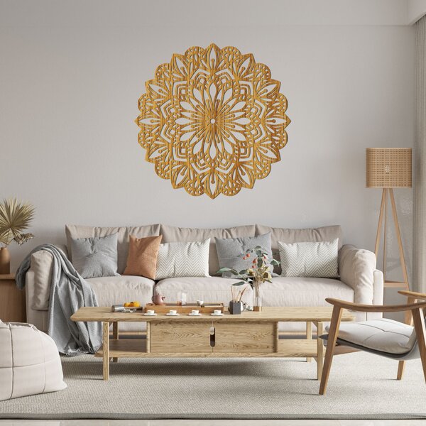 Dřevěná dekorace na stěnu mandala | PETALUM: HDF - Javor 20 cm 4430-88371 HDF0252