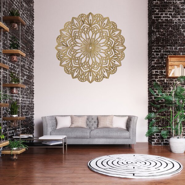 Dřevěná dekorace na stěnu mandala | PETALUM: HDF - Javor 20 cm 4430-88371 HDF0252