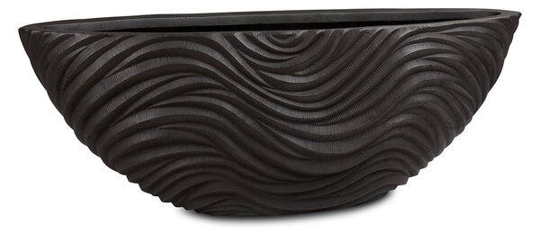 Curved River Stolní květináč - mísa, 75 x 26,5 x 26,5 cm, bronzová, černá Barva květináče: Černá
