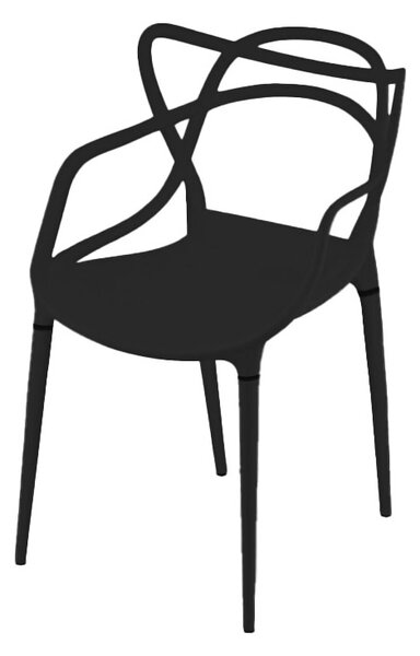 Zahradní set KATO SIRVON - 2 židle a kulatý stolek, černá