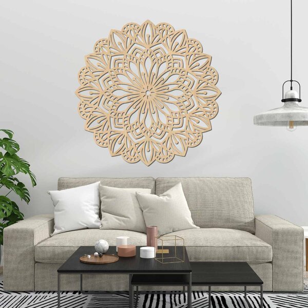 Dřevěná dekorace na stěnu mandala | PETALUM: HDF - Javor 20 cm 4430-88371 HDF0252