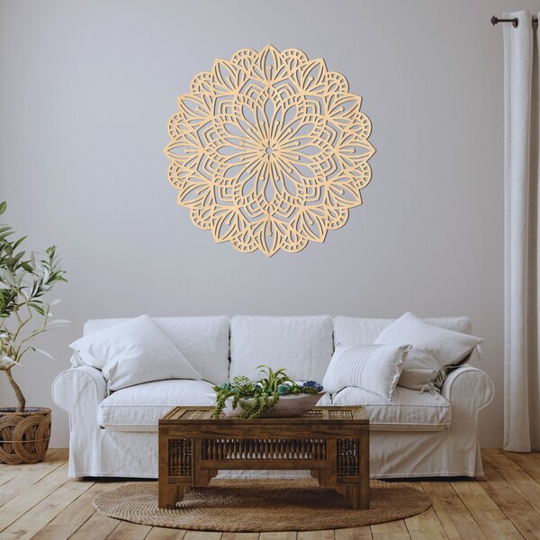 Dřevěná dekorace na stěnu mandala | PETALUM: HDF - Javor 20 cm 4430-88371 HDF0252