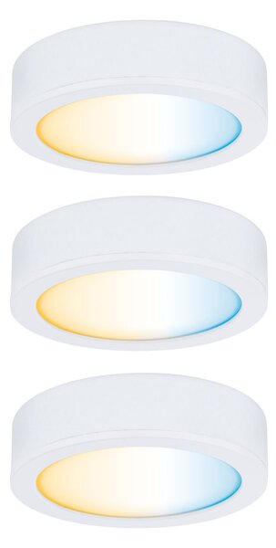 P 99975 Nábytkové svítidlo Clever Connect startovací sada Disc bílá mat 12V 3x2,1W měnitelná bílá 2.700-6.500K - PAULMANN