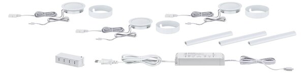 P 99975 Nábytkové svítidlo Clever Connect startovací sada Disc bílá mat 12V 3x2,1W měnitelná bílá 2.700-6.500K - PAULMANN