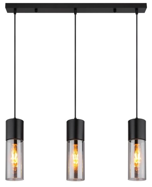Globo 21000-3HBN - Lustr na lanku ANNIKA 3xE27/25W/230V černá