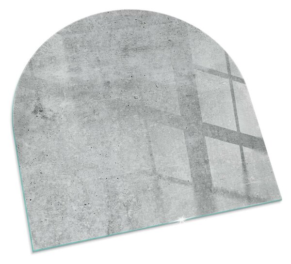 Půloválné sklo před krb Vzorek surového betonu ppkpon-00019323