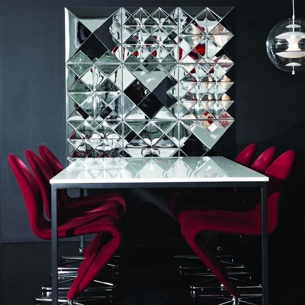Verpan designové nástěnné dekorace Mirror Sculptures 4 Pyramids
