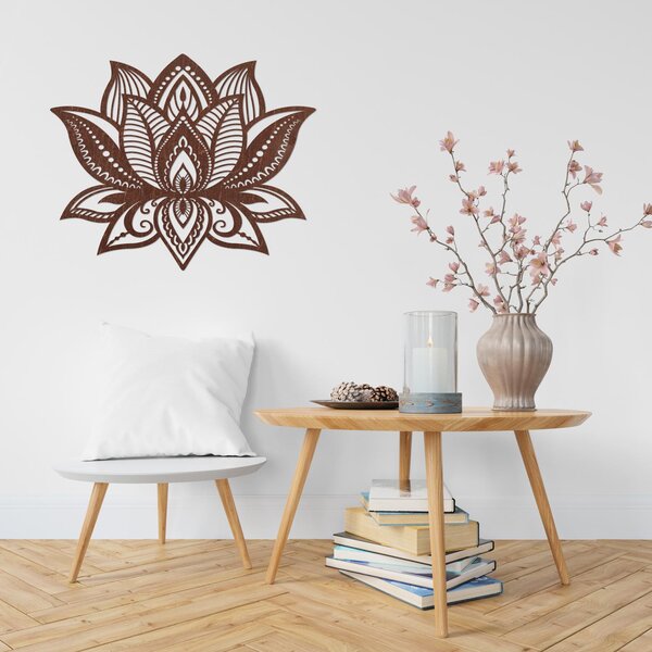SENTOP | Dřevěný obraz lotosový květ - elegantní mandala světla | SENTOP PR0466
