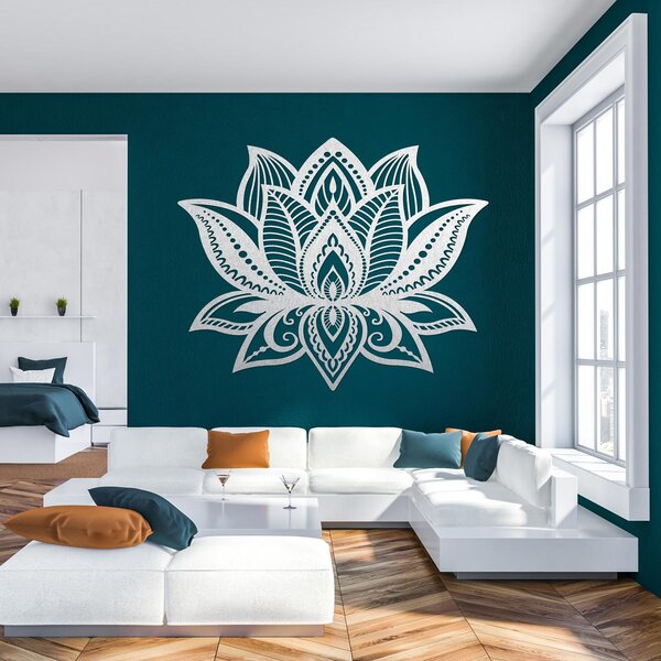 SENTOP | Dřevěný obraz lotosový květ - elegantní mandala světla | SENTOP PR0466