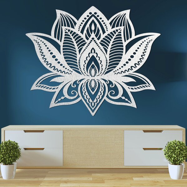 SENTOP | Dřevěný obraz lotosový květ - elegantní mandala světla | SENTOP PR0466