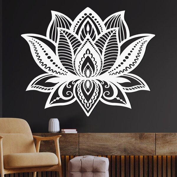 SENTOP | Dřevěný obraz lotosový květ - elegantní mandala světla | SENTOP PR0466