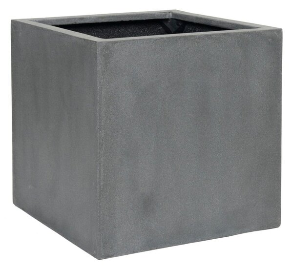Květináč Block šedý M, 40 x 40 x 40 cm (d š v), 7,8 kg, 62,4 l