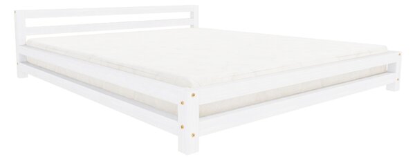 Dvoulůžková postel MODERN - Bílá, 200 x 200 cm