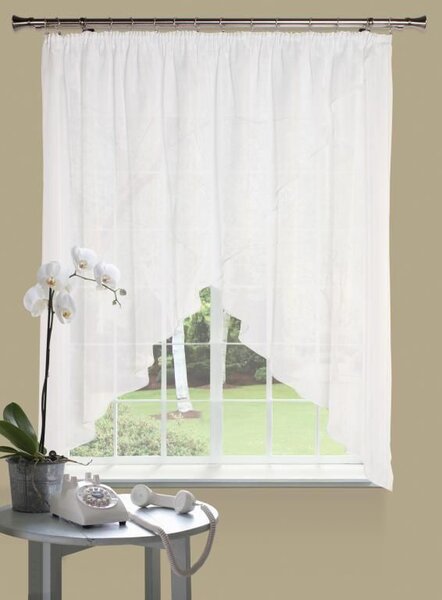Dekorační oblouková krátká záclona MALWINA bílá 290x160 cm MyBestHome