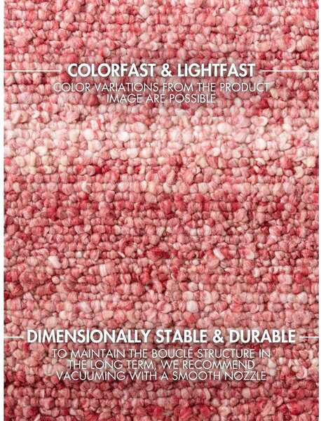 Tmavě růžový ručně tkaný koberec z materiálu bouclé 120x170 cm Notting Hill Portobello – Ted Baker