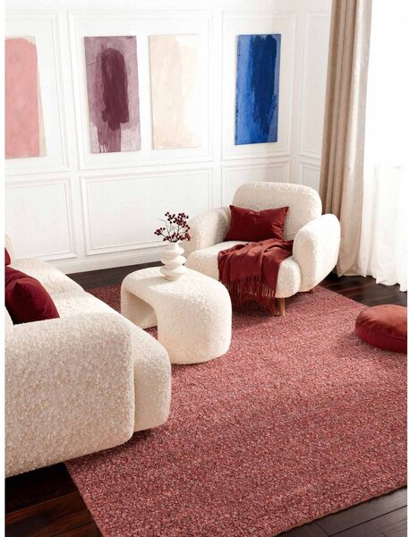 Tmavě růžový ručně tkaný koberec z materiálu bouclé 120x170 cm Notting Hill Portobello – Ted Baker